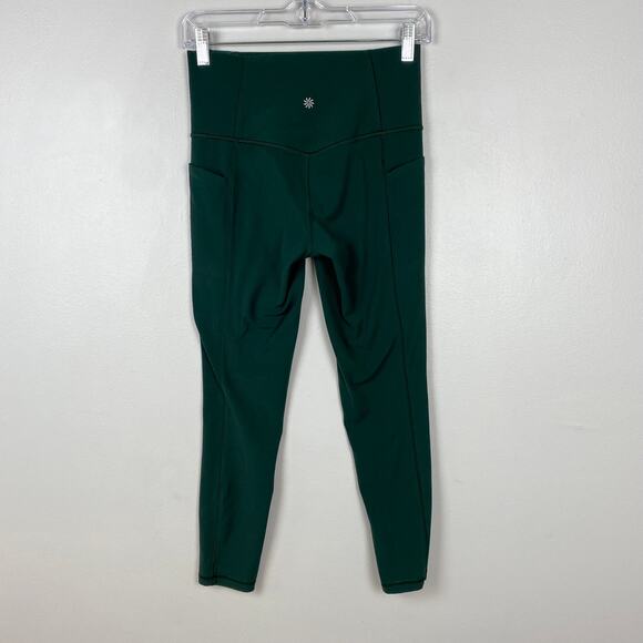 Athleta Salutation Stash‎ Pocket Serene 7/8 Tight Green Leggings High Rise Small - Picture 5 of 10